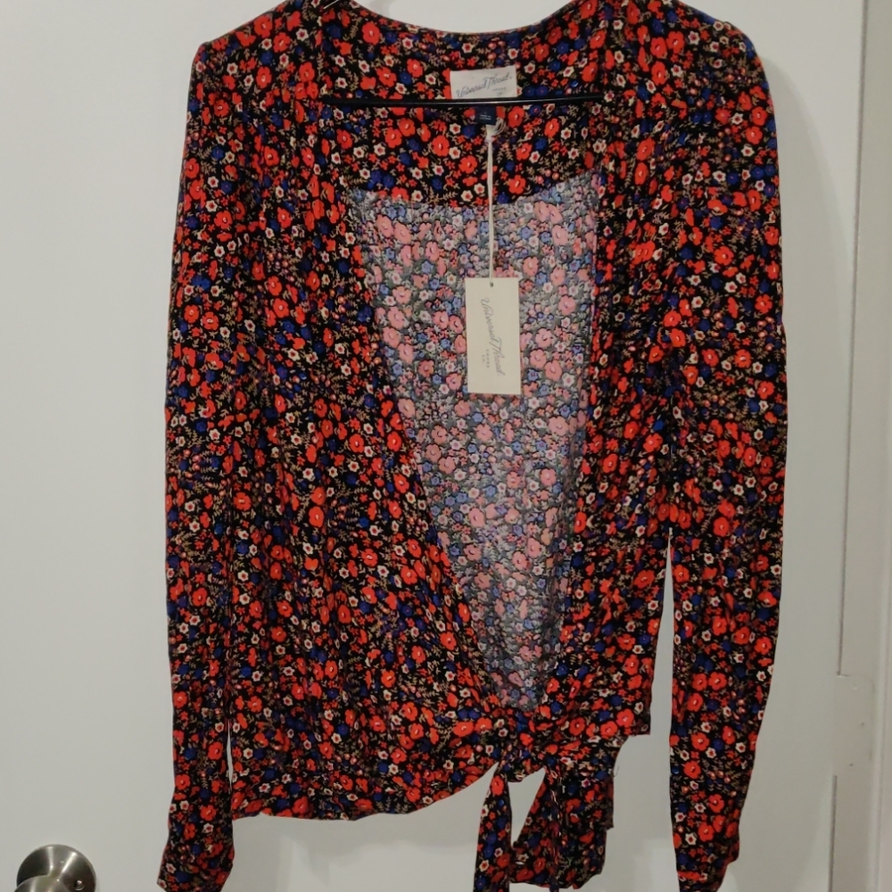 ❤️ Floral Universal Thread Cardigan  Blouse Sz L